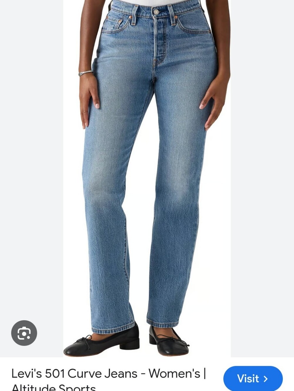 Levi's Straight 501 Nwt Leg Women's Jeans in Light Blue Washn W26 L 26
